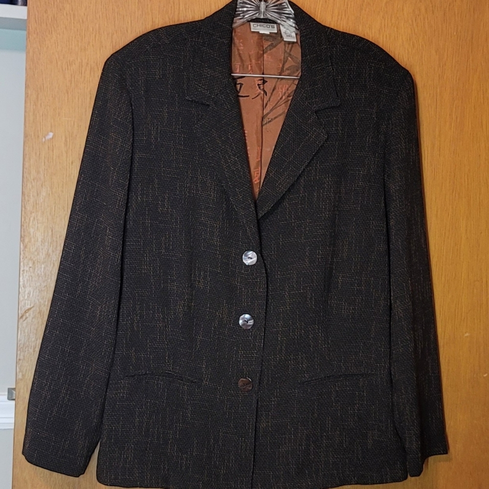 Chico"S Black/Brown Blazer View 2